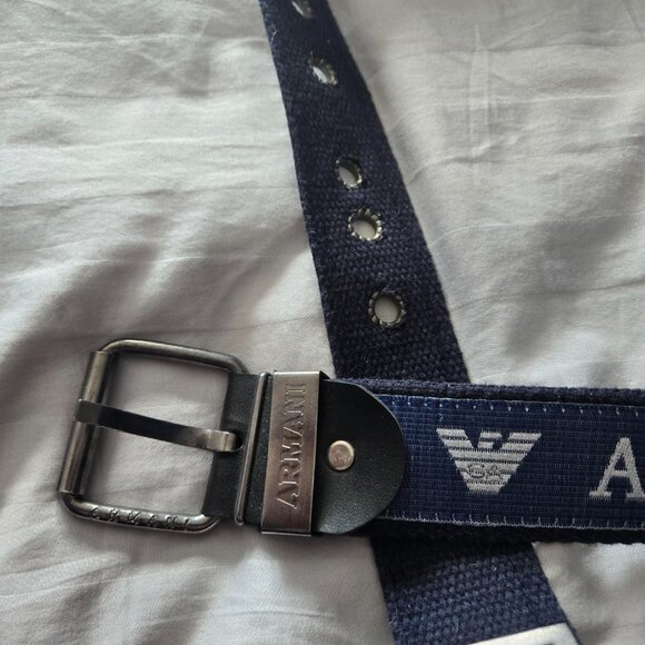 Armani belt - blue & gun metal - Picture 2 of 2